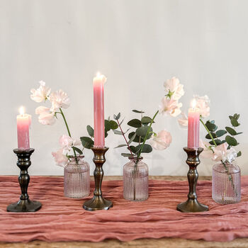 Dusty Pink Crinkled Cheesecloth Wedding Table Runner 3m, 2 of 4