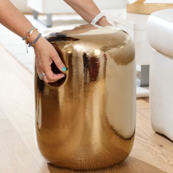 Pols Potten Ceramic Copper Stool And Side Table, 3 of 3