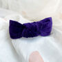 Purple Velvet Knot Headband, thumbnail 3 of 6