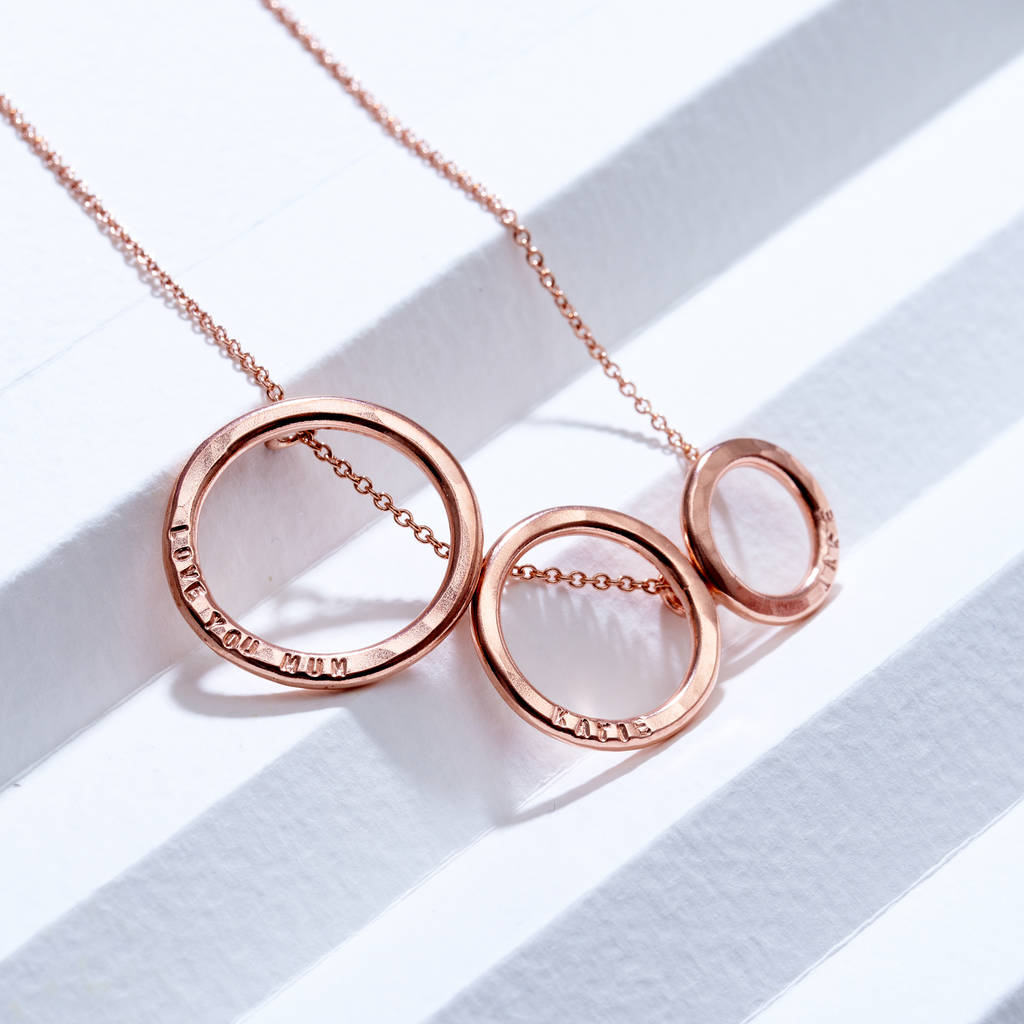 Personalised Triple Hoop Necklace By Posh Totty Designs ...