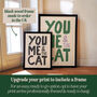 You, Me And The Cat Print, thumbnail 5 of 12