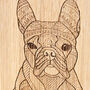 Personalised Solid Oak French Bulldog Dog Lead Holder, thumbnail 2 of 4