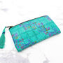 Silk Sari Upcycled Quilted Jewellery Bag, thumbnail 1 of 6