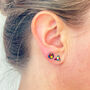 Mini Disco Stud Earrings With Colourful Glitter, thumbnail 3 of 12