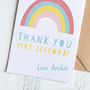 Personalised Teacher Thank You Rainbow Card, thumbnail 3 of 3