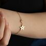 Initial Star Bracelet With Birthstone Charm, thumbnail 1 of 7