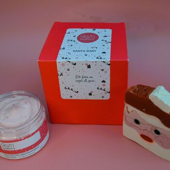 Santa Baby Small Christmas Gift Box | Body Butter And Soap, 2 of 6