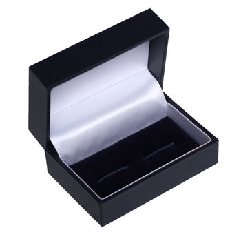 Personalised 9ct White Gold Engravable Square Swivel Back Cufflinks, 3 of 3