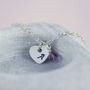 Personalised Heart Birthstone Charm Bracelet, thumbnail 4 of 11