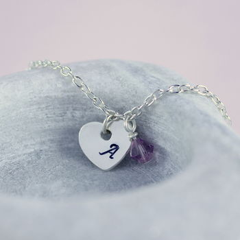 Personalised Heart Birthstone Charm Bracelet, 4 of 11
