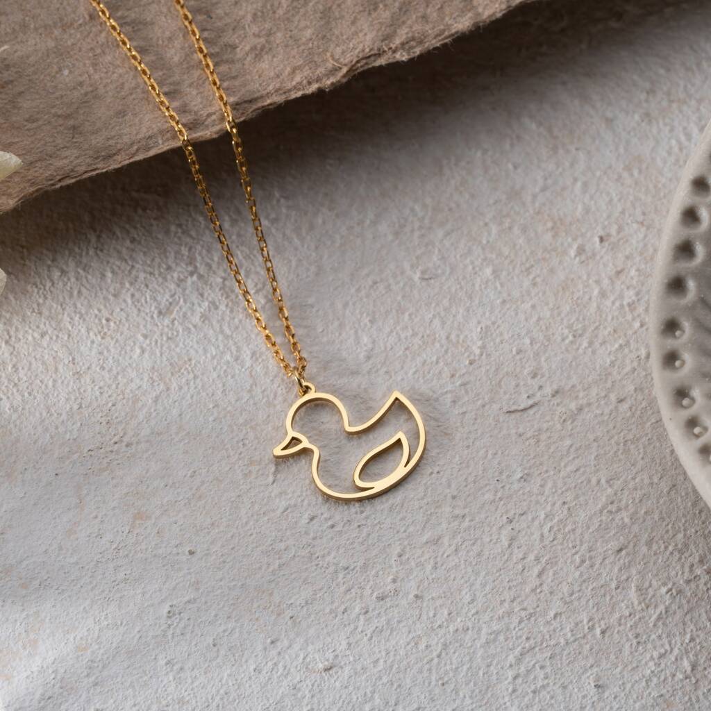 Sterling Silver Duck Necklace, 1 of 10