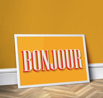 Bonjour, Colourful Hallway Print, 5 of 5