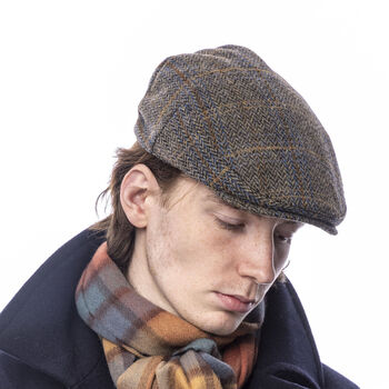 Tweed Cap Brown Herringbone, 2 of 3
