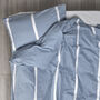 Blue Reversible Thick Striped Bedding Set, thumbnail 1 of 2