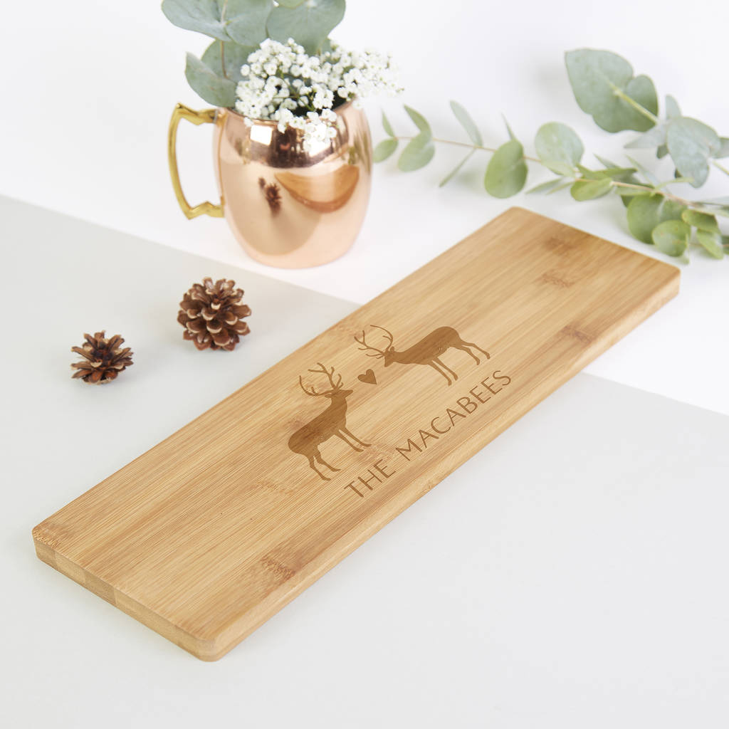 Wooden Serving Board Personalised Stags By Norma Dorothy Wooden Serving Board Personalised Stags