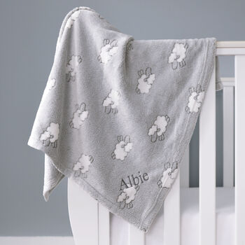 Personalised Soft Lamb Baby Blanket, 4 of 7