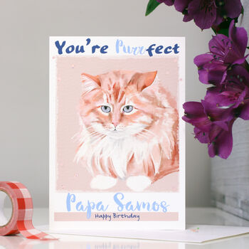 Personalised 'You're Purrfect' Cat Birthday Card, 3 of 5