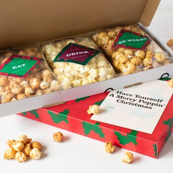 'Merry Christmas' Gourmet Popcorn Letterbox Gift, 2 of 6