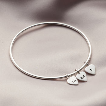 Personalised Heart Tag Bangle, 4 of 11