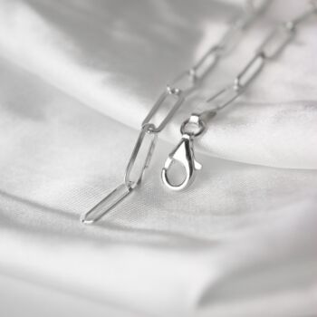 Sterling Silver Paperclip Chain Necklace, 4 of 6