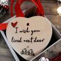 I Wish You Lived Next Door Hanging Heart Ornament, thumbnail 4 of 10