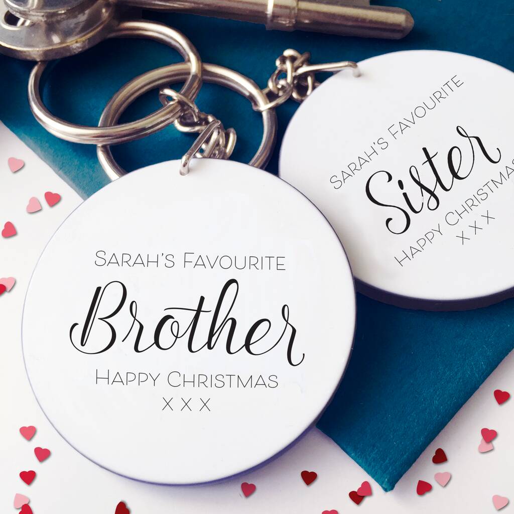 Image of My Favourite Brother And Sister Keyring Set