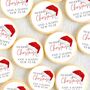 Personalised Santa's Hat Edible Wafer Cocktail And Cupcake Toppers, thumbnail 3 of 4