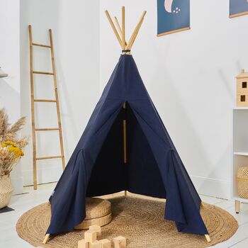 Personalised Midnight Blue Teepee Tent, 2 of 6