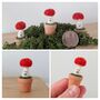 Tiny Toadstool Felted Ornament, Mushroom Gift, thumbnail 4 of 5