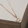 Mini Hammered Disc Initial Necklace, thumbnail 3 of 9