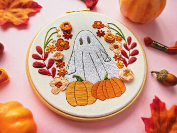 Floral Ghost Halloween Embroidery Kit, 3 of 4