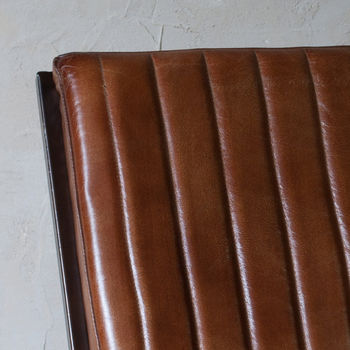 Ribbed Leather Lounger, 3 of 5
