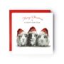 Adorable Christmas Guinea Pigs Greeting Card, thumbnail 1 of 4