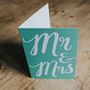 Mr And Mrs Wedding Congratulations Card, thumbnail 1 of 4