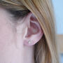 Recycled Silver Dot Earrings, thumbnail 1 of 5