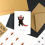 Christmas Standing Red Panda Greetings Card, thumbnail 4 of 6