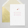 Pack Of Six Luxury Gold Foil Christmas Kisses Card, thumbnail 1 of 2