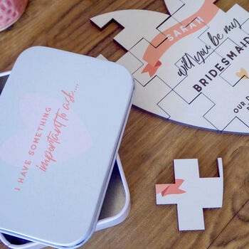Personalised Will You Be My Bridesmaid Jigsaw Puzzle, 2 of 5