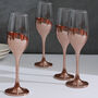 G Decor Set Of Four Sephora Copper Champagne Flutes, thumbnail 1 of 4