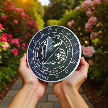 10th Tin Anniversary Sundial Gift Celebration Present, 6 of 10