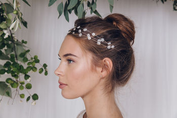Flower Wedding Headband Bridal Hairvine Daisy, 7 of 12