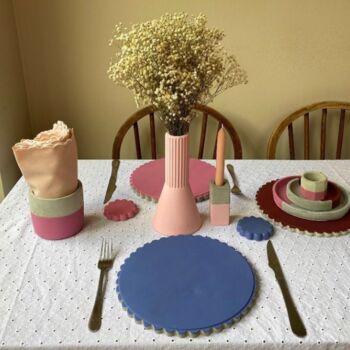 Scalloped Tableware Set For Two, 6 of 6