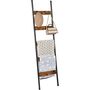 Five Tier Wall Leaning Rack With Hooks Display Shelf, thumbnail 6 of 7