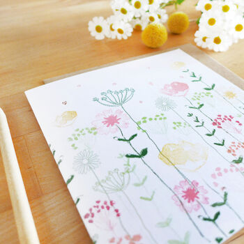 Set Of Four Meadow Notecards, 4 of 5