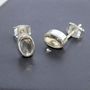 Citrine And Silver Stud Earrings, thumbnail 4 of 9
