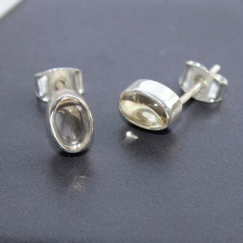 Citrine And Silver Stud Earrings, 4 of 9