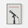 Microphone Print | Dynamic Stage Mic, thumbnail 3 of 9