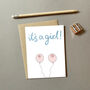 It's A Girl Greeting Card, thumbnail 2 of 2