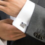 Rhodium Or Rose Gold Plated Mother Of Pearl Cufflinks, thumbnail 6 of 10