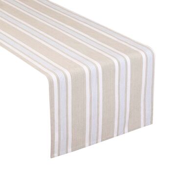 Millstone Blue Stripe Fabric Table Runner, 2 of 7